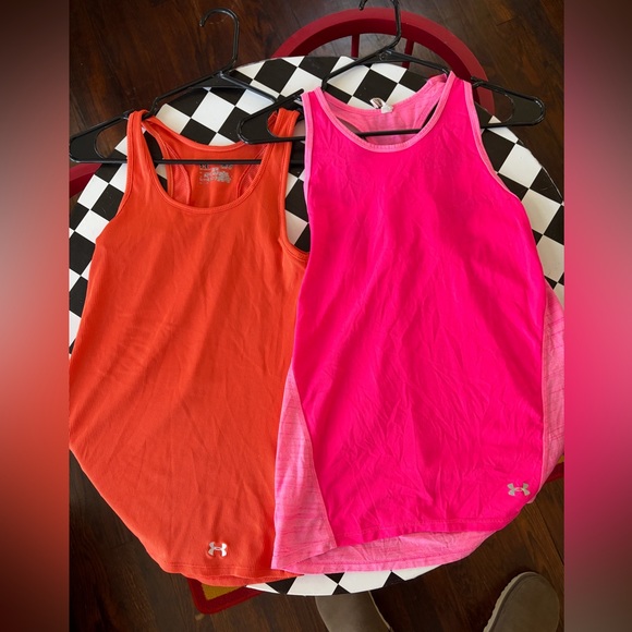Under Armour Tops - Under Armour Vibrant Orange and vibrant pink Tank Tops